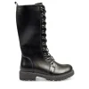 Bottes NOIR Fille Motif Uni Lacets