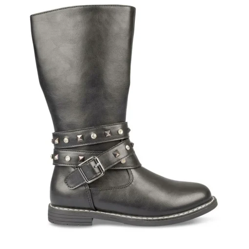 Bottes NOIR Fille Motif Uni Fermeture éclair