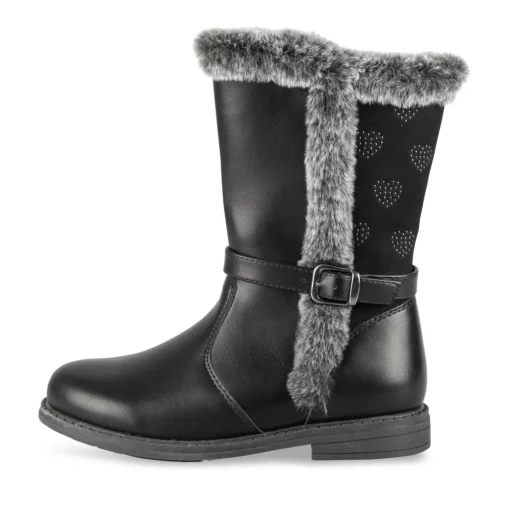 Bottes NOIR Fille Motif Uni Fermeture éclair