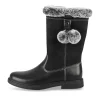Bottes NOIR Fille Motif Uni Fermeture éclair