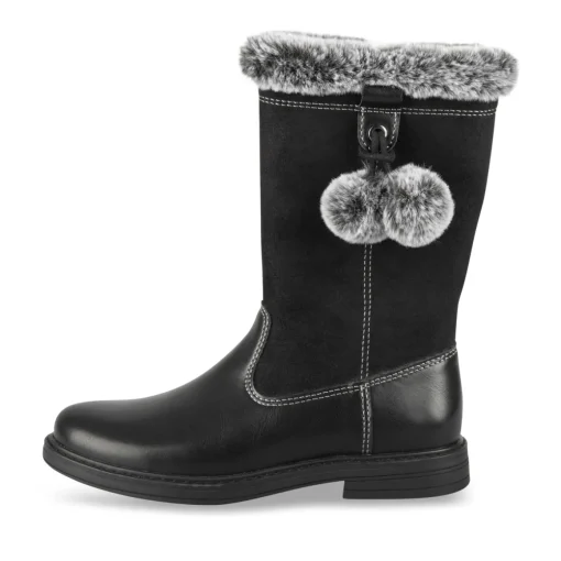 Bottes NOIR Fille Motif Uni Fermeture éclair