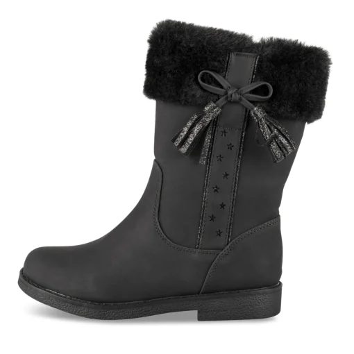 Bottes NOIR Fille Motif Uni Fermeture éclair