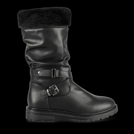 Bottes NOIR Fille Motif Uni Fermeture éclair