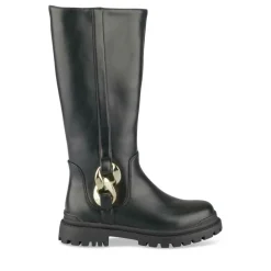 Bottes NOIR Fille Motif Uni Fermeture éclair