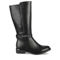 Bottes NOIR Fille Motif Uni Fermeture éclair