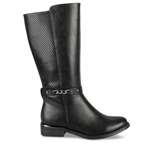 Bottes NOIR Fille Motif Uni Fermeture éclair