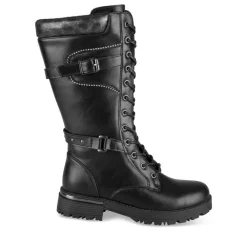 Bottes NOIR Fille Motif Uni Fermeture éclair