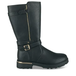 Bottes NOIR Fille Motif Uni Fermeture éclair