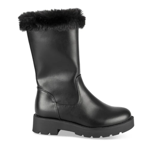 Bottes NOIR Fille Motif Uni Fermeture éclair