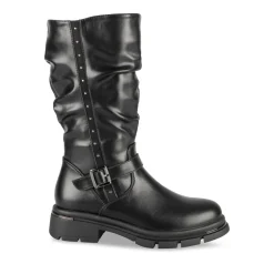 Bottes NOIR Fille Motif Uni Fermeture éclair