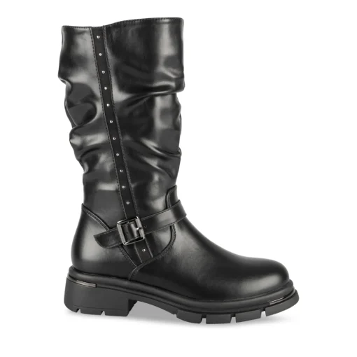 Bottes NOIR Fille Motif Uni Fermeture éclair