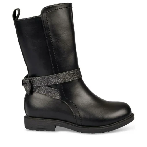 Bottes NOIR Fille Motif Uni Fermeture éclair