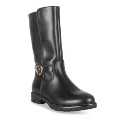Bottes NOIR Fille Motif Uni Fermeture éclair