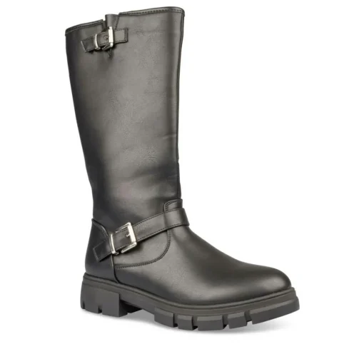 Bottes NOIR Fille Motif Uni Fermeture éclair