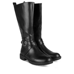 Bottes NOIR Fille Motif Uni Fermeture éclair