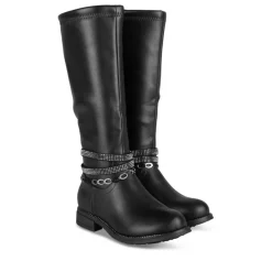 Bottes NOIR Fille Motif Uni Fermeture éclair