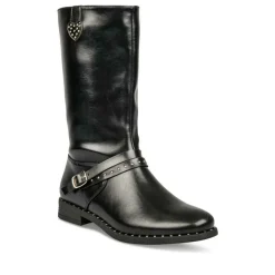 Bottes NOIR Fille Motif Uni Fermeture éclair