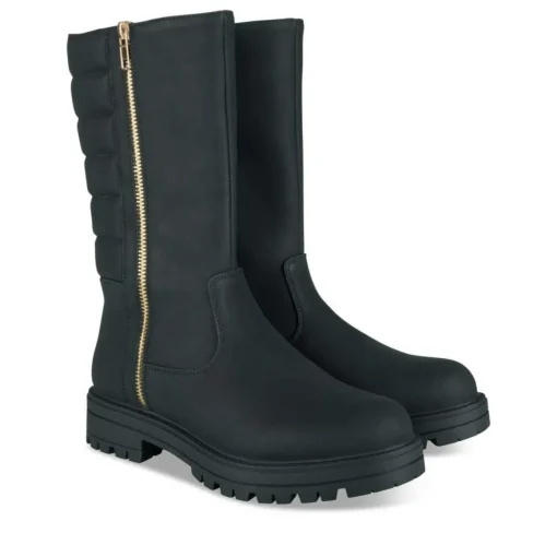 Bottes NOIR Fille Motif Uni Fermeture éclair