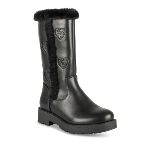 Bottes NOIR Fille Motif Uni Fermeture éclair