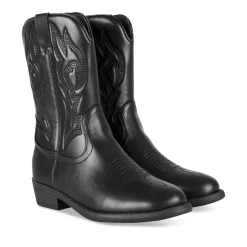 Bottes NOIR Fille Motif Uni Fermeture éclair