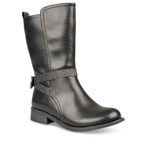 Bottes NOIR Fille Motif Uni Fermeture éclair