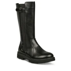Bottes NOIR Fille Motif Uni Fermeture éclair