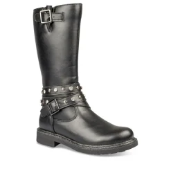 Bottes NOIR Fille Motif Uni Fermeture éclair