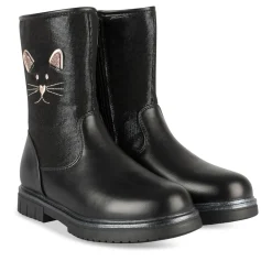 Bottes NOIR Fille Motif Uni Fermeture éclair