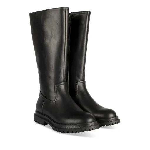 Bottes NOIR Fille Motif Uni Fermeture éclair
