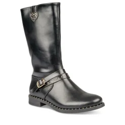 Bottes NOIR Fille Motif Uni Fermeture éclair