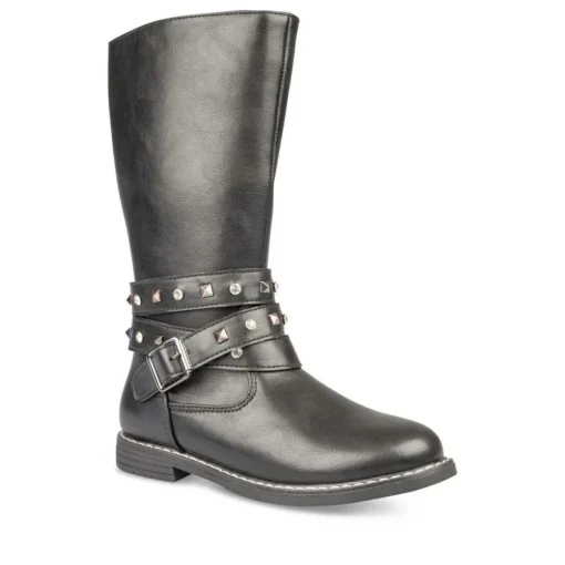 Bottes NOIR Fille Motif Uni Fermeture éclair