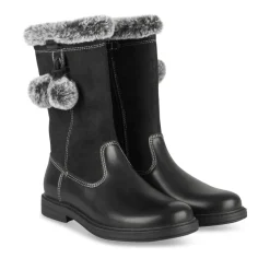 Bottes NOIR Fille Motif Uni Fermeture éclair