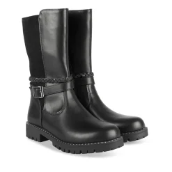 Bottes NOIR Fille Motif Uni Fermeture éclair