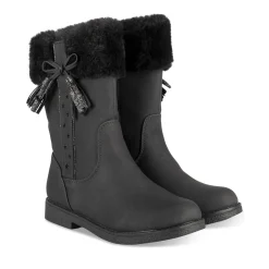 Bottes NOIR Fille Motif Uni Fermeture éclair