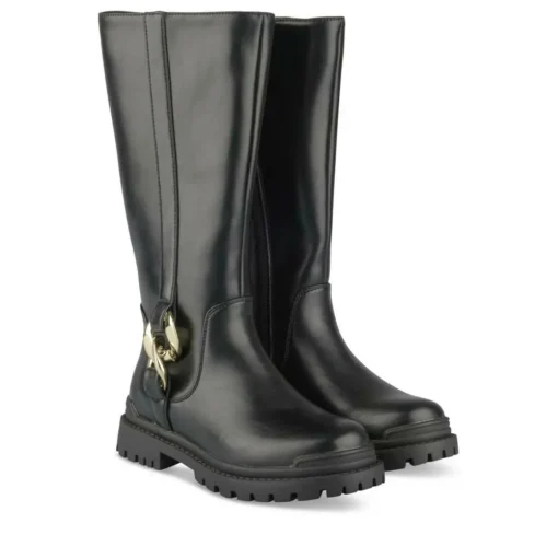 Bottes NOIR Fille Motif Uni Fermeture éclair