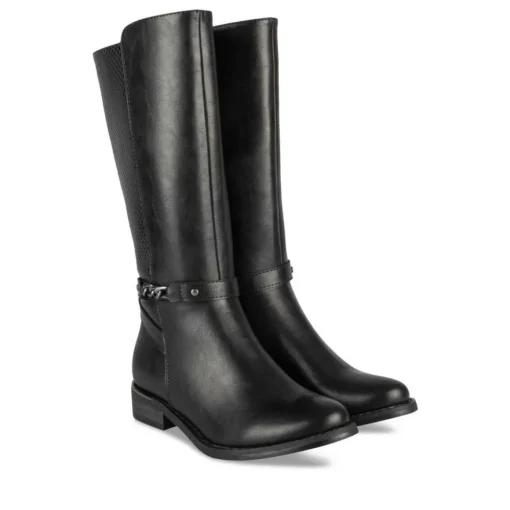 Bottes NOIR Fille Motif Uni Fermeture éclair