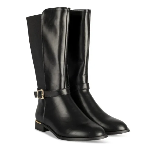Bottes NOIR Fille Motif Uni Fermeture éclair