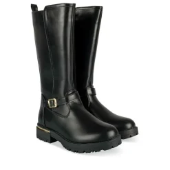 Bottes NOIR Fille Motif Uni Fermeture éclair