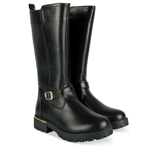 Bottes NOIR Fille Motif Uni Fermeture éclair