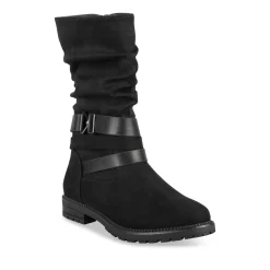 Bottes NOIR Fille Motif Uni Fermeture éclair