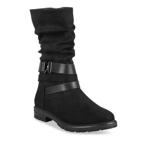 Bottes NOIR Fille Motif Uni Fermeture éclair