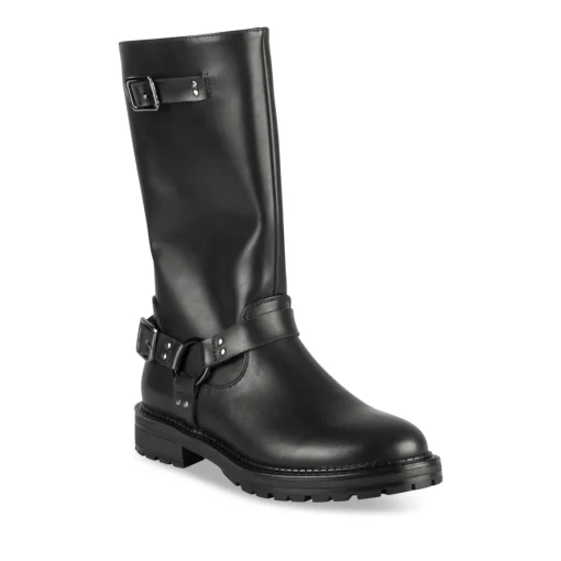 Bottes NOIR Fille Motif Uni Fermeture éclair