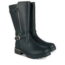Bottes NOIR Fille Motif Uni Fermeture éclair