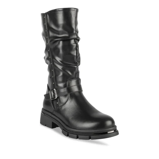 Bottes NOIR Fille Motif Uni Fermeture éclair