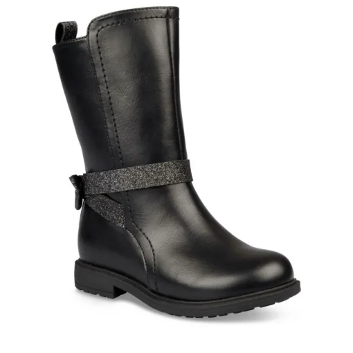 Bottes NOIR Fille Motif Uni Fermeture éclair