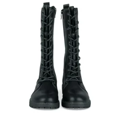 Bottes NOIR Fille Motif Uni Lacets