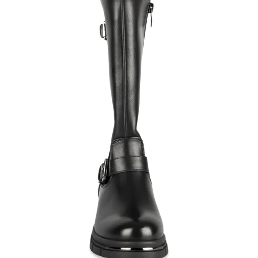Bottes NOIR Fille Motif Uni Fermeture éclair