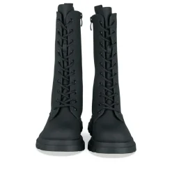 Bottes NOIR Fille Motif Uni Lacets