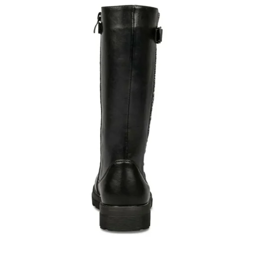 Bottes NOIR Fille Motif Uni Fermeture éclair