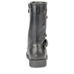 Bottes NOIR Fille Motif Uni Fermeture éclair